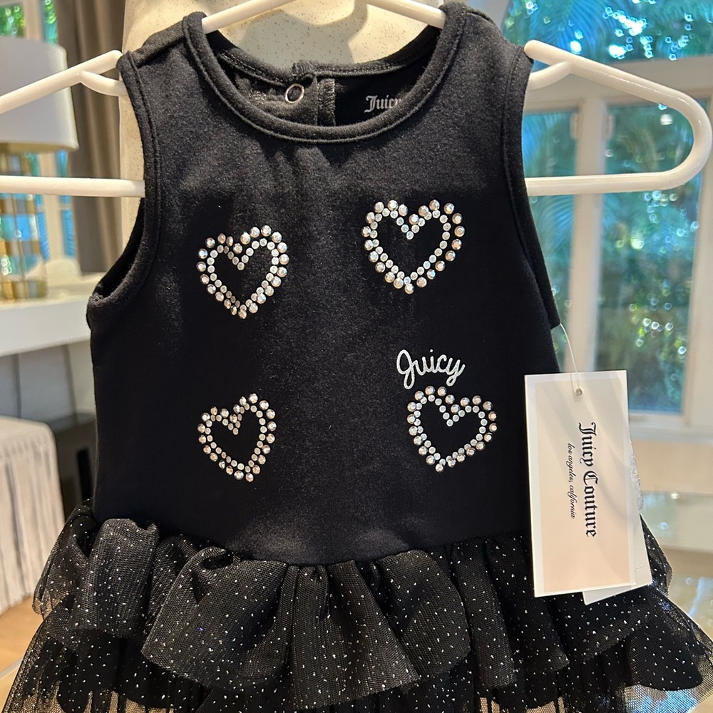 Juicy Couture NWT 2 piece black set 3-6mths